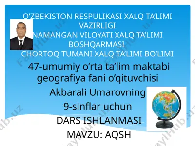dars ishlanmasi — PPT