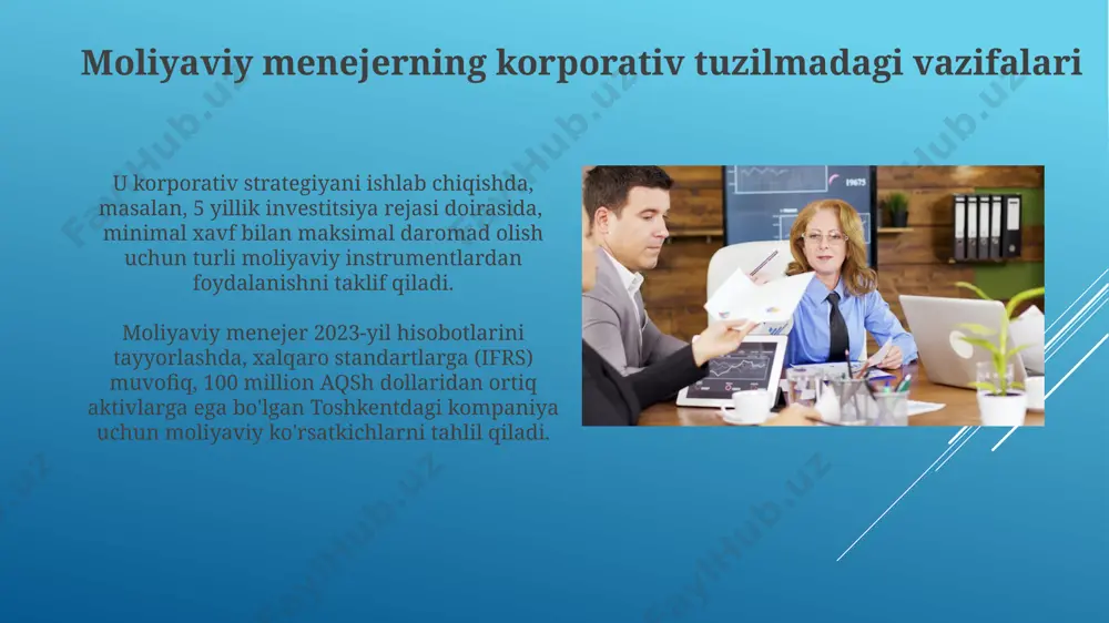 korporativ tuzilmalarda moliyaviy menejerning roli - Page 5