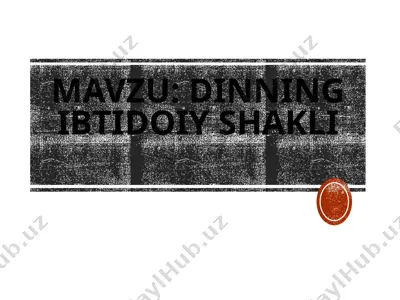 dinning ibtidoiy shakli — PPTX