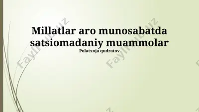 stereotiplar va xurofotlar — PPTX