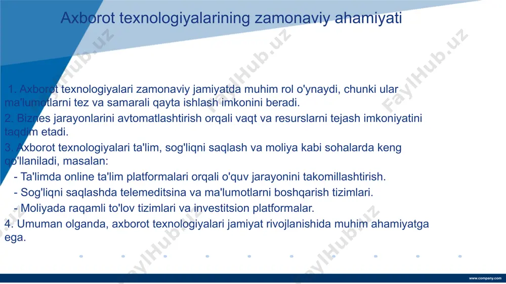raqamli texnalogiyalar. axborot texnalogiyalari. - Page 5