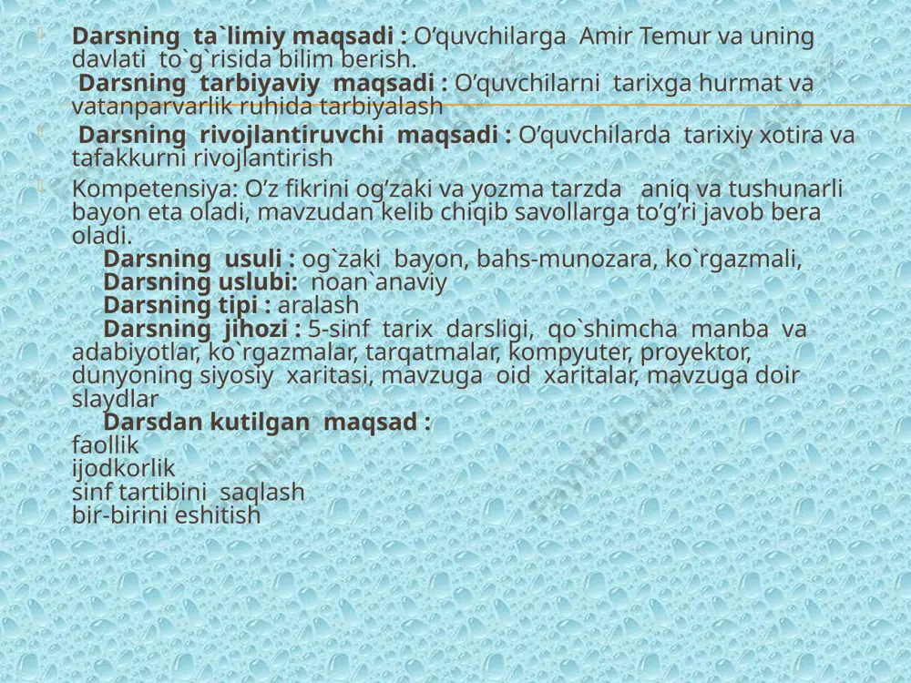 , cheksiz imkoniyatlarini, uning umumbashariyat rivojiga qo`shgan hissasini, shu asosda kelajakka ishonchini anglamoqchi bo`lsa, amir temur siymosini eslashi kerak islom karimov amir temur davlati