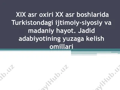 turkiston jadid adabiyoti — PPT