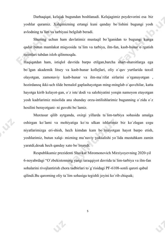 ral mavzusining amaliy ahamiyati nihoyatda kattadir. boshlang`ich funksiya va integral differensial tenglamalar fanining asosidir. ko`pgina amaliy masalalar differensial tenglamaga olib kelinadi. differensial tenglamalarni esa boshlang`ich funksiya toppish orqali yechamiz. bundan kelib chiqadiki biz integrallashga oid mavzularni e`tabor bilan o`rganishimiz kerak. shu jihatdan meni kurs ishim ham dolzarb mavzulardandir. o`z kurs ishimda bu mavzuni atroficha va chuqur yoritishga harakat. 1.1-§. differensial hisobning asosiy teoremalari va tadbiqlari. aniqmasliklarni ochish.o‘rta qiymat haqidagi teoremalar matematik analiz kursida o‘rganiladigan asosiy va amaliy masalalarni yechishda katta ahamiyatga ega bo‘lgan funksiyalar sinflaridan (to‘plamlaridan) biri bu uzluksiz funksiyalar sinfi hisoblanadi. oldingi bobda biz differensiallanuvchi funksiyalar sinfi uzluksiz funksiyalar sinfining qismi bo‘lishini ko‘rsatgan edik. differensiallanuvchi funksiyalar o‘ziga xos ahamiyatga ega, chunki ko‘pgina tatbiqiy masalalarni yechish hosilasi mavjud funksiyalarni o‘rganishga keltiriladi. bunday funksiyalar ba’zi bir umumiy xossalarga ega. bu xossalar ichida o‘rta qiymat haqidagi teoremalar nomi bilan birlashgan teoremalar alohida ahamiyatga ega. ushbu teoremalar [a;b] kesmada o‘rganilayotgan funksiya uchun u …
