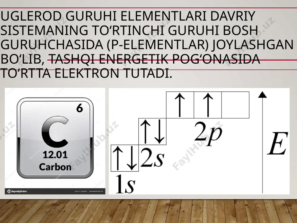 uglerodning davriy sistemadagi jori, atom tuzilishi - Page 3