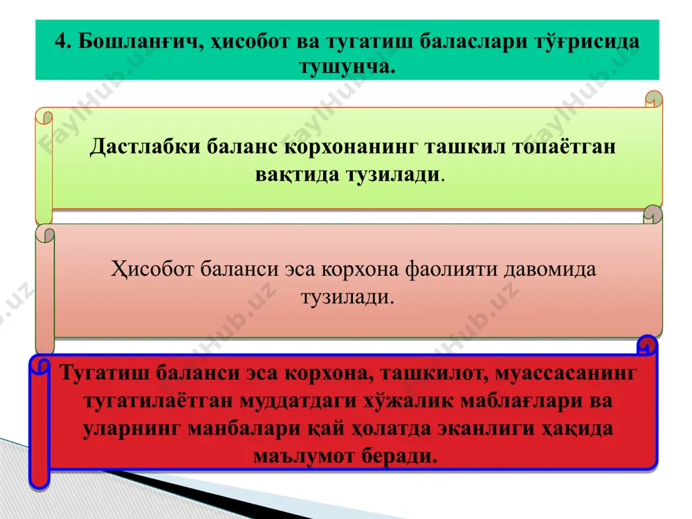 buхgаltеriyа bаlаnsi, uning tаrkibi va struкуturаsi - Page 5