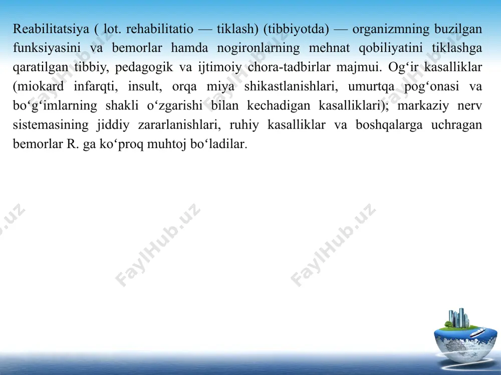 rni sog‟lom tengdoshlari qatoriga integratsiyalash uchun sharoitlar yaratish; imkoniyatlari cheklangan shaxslarning o‟ziga xos ta‟lim ehtiyojlarini qondirish uchun zarur shart-sharoitlar yaratish; inklyuziv ta‟lim muhitida ishlayotgan pedagoglarga malakali uslubiy yordam ko‟rsatish va rag‟batlantirish; uyg‟un rivojlangan avlodni tarbiyalashga qaratilgan davlat siyosatini ta‟lim vositalari yordamida qo‟llab-quvvatlash; mazkur maqsadlarga erishish, quyidagi vazifalar majmuasining amalga oshirilishini taqozo etadi: imkoniyatlari cheklangan bolalarning ehtiyojlaridan kelib chiqib, maxsus - maxsus integratsiyalashgan (inklyuziv) ta‟limni uning barcha pog‟onalarida tashkil etish, boshqarish va muvofiqlashtirish printsiplari va mexanizmlarini ishlab chiqish; - maxsus integratsiyalashgan (inklyuziv) ta‟limning huquqiy asoslarini takomillashtirish, uning me‟yoriy huquqiy jihatdan ta‟minotini ta‟lim siyosatining maqsad va vazifalariga moslashtirish; -bolalarning ehtiyojlaridan kelib chiqqan holda sifatli ta‟lim olishda teng imkoniyatlarga ega bo‟lishning davlat tomonidan kafolatining amalga oshirilishini ta‟minlaydigan tashkiliy-boshqaruv mexanizmlarini yaratish; -maxsus integratsiyalashgan (inklyuziv) ta‟lim muassasalari uchun pedagogik kadrlarni tayyorlash, malakasini oshirish ishlarini takomillashtirish; -maxsus integratsiyalashgan (inklyuziv) ta‟lim muammolarini ilmiy-nazariy va ilmiy-uslubiy nuqtai nazardan ishlab chiqilishini ta‟minlaydigan ilmiypedagogik kadrlarning kasbiy tayyorgarligi va malakasini oshirish; …