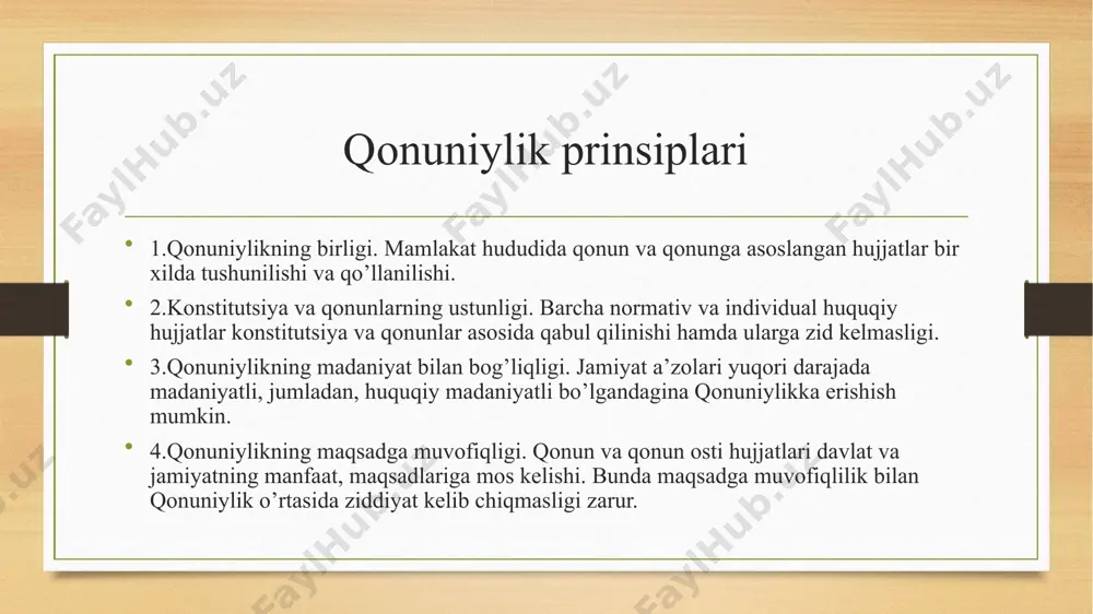 qonuniylik tushunchasi va prinsiplari va uning normativ ijtimoiy asoslari - Page 4