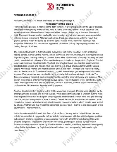 picnic history book — PDF