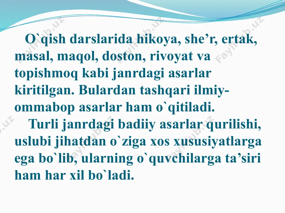 asarlar o'qitish metodikasi - Page 3
