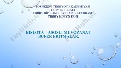 kislota-asosli muvozanatlar — PPT