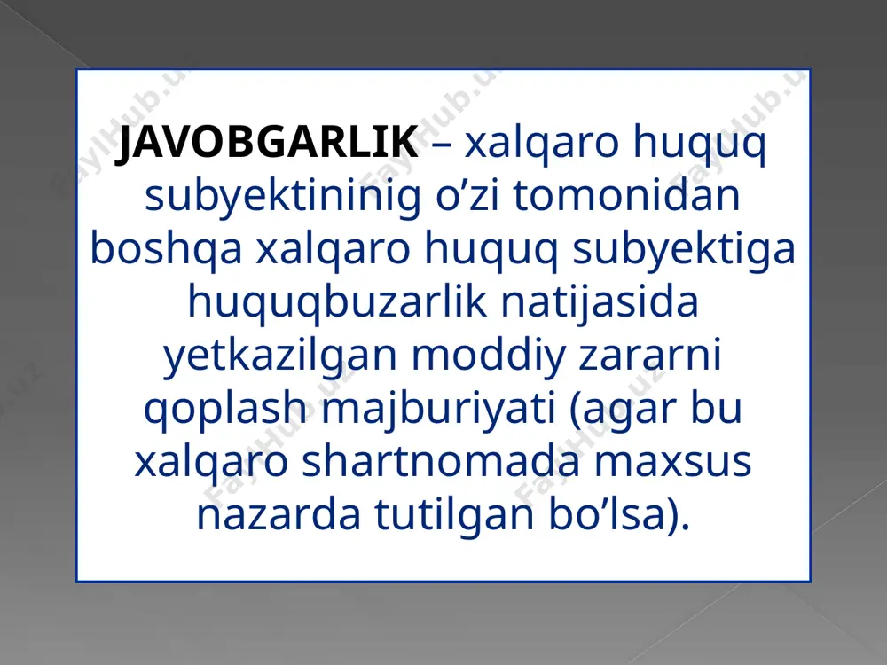 tan olmaslik shartnomani bekor qilish munosabatlarni uzush o’zini mudofaa qilish birgalikdagi qurolli kuchlardan foydalanish