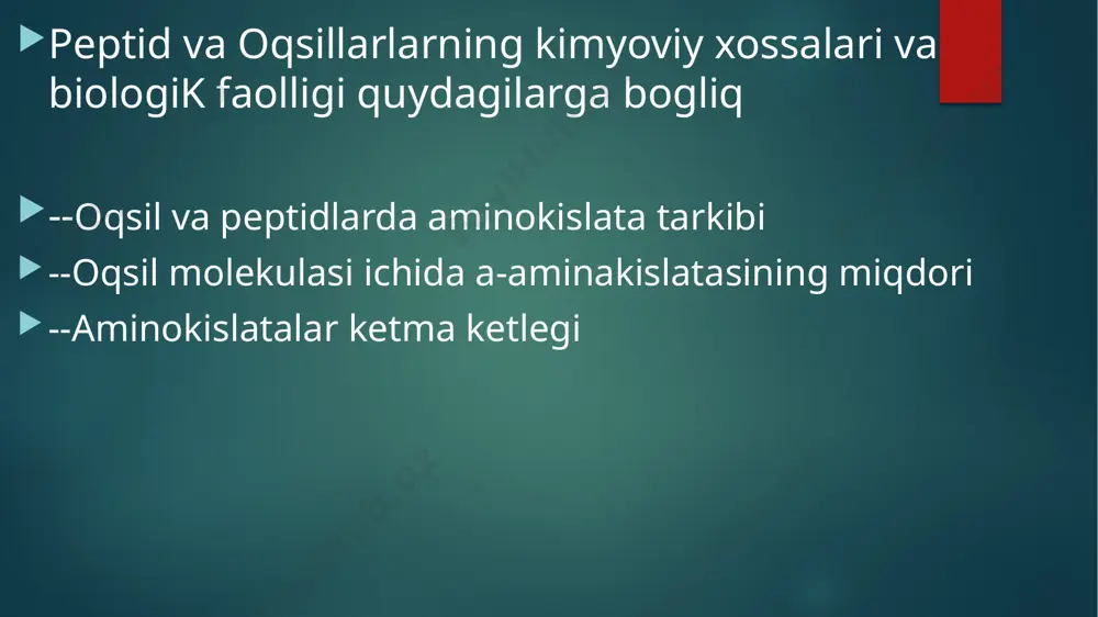 peptidlar va oqsillar - Page 5