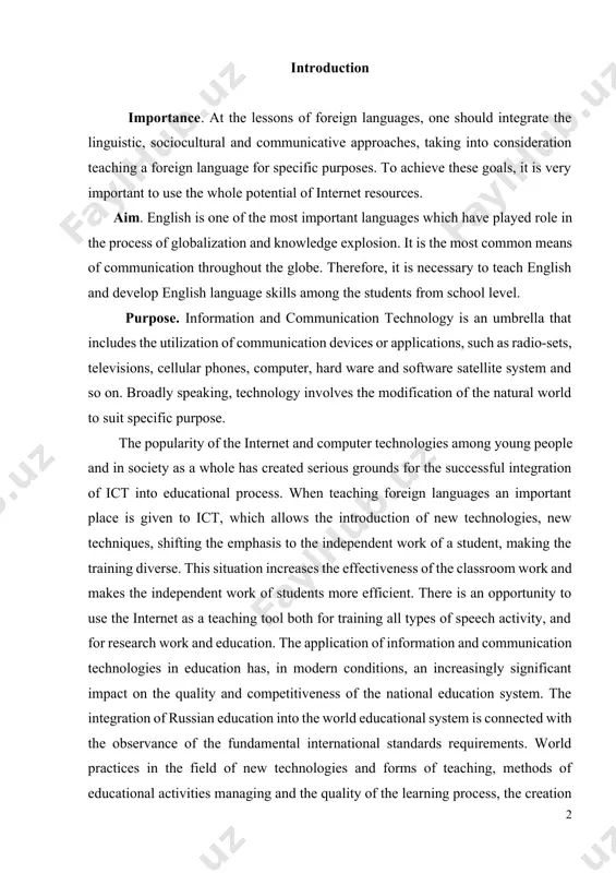 s, an increasingly significant impact on the quality and competitiveness of the national education system. the integration of russian education into the world educational system is connected with the observance of the fundamental international standards requirements. world practices in the field of new technologies and forms of teaching, methods of educational activities managing and the quality of the learning process, the creation of electronic educational resources are widely used in teaching foreign languages. national standards of the ict use are coordinated with international standards and regulations. at the lessons of foreign languages, one should integrate the linguistic, sociocultural and communicative approaches, taking into consideration teaching a foreign language for specific purposes. to achieve these goals, it is very important to use the whole potential of internet resources. the internet offers users various options that can be used by students and teachers: e-mail, participation in videoconferences, publication of research articles in …