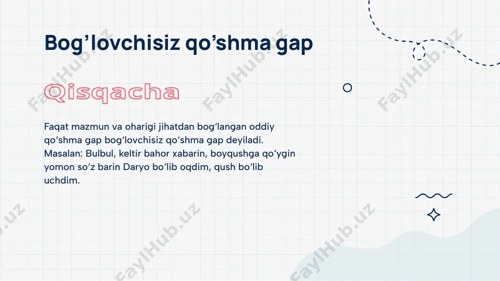 bog‘lovchisiz qo‘shma gaplarda tinish belgilarining ishlatilishi - Page 3