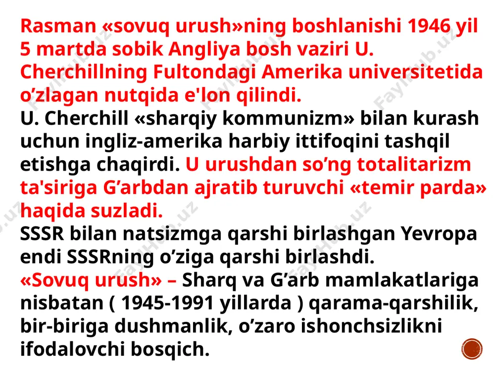 sovuq urush: aqsh va sovet ittifoqi: temir parda bilan ajralgan liderlar - Page 5