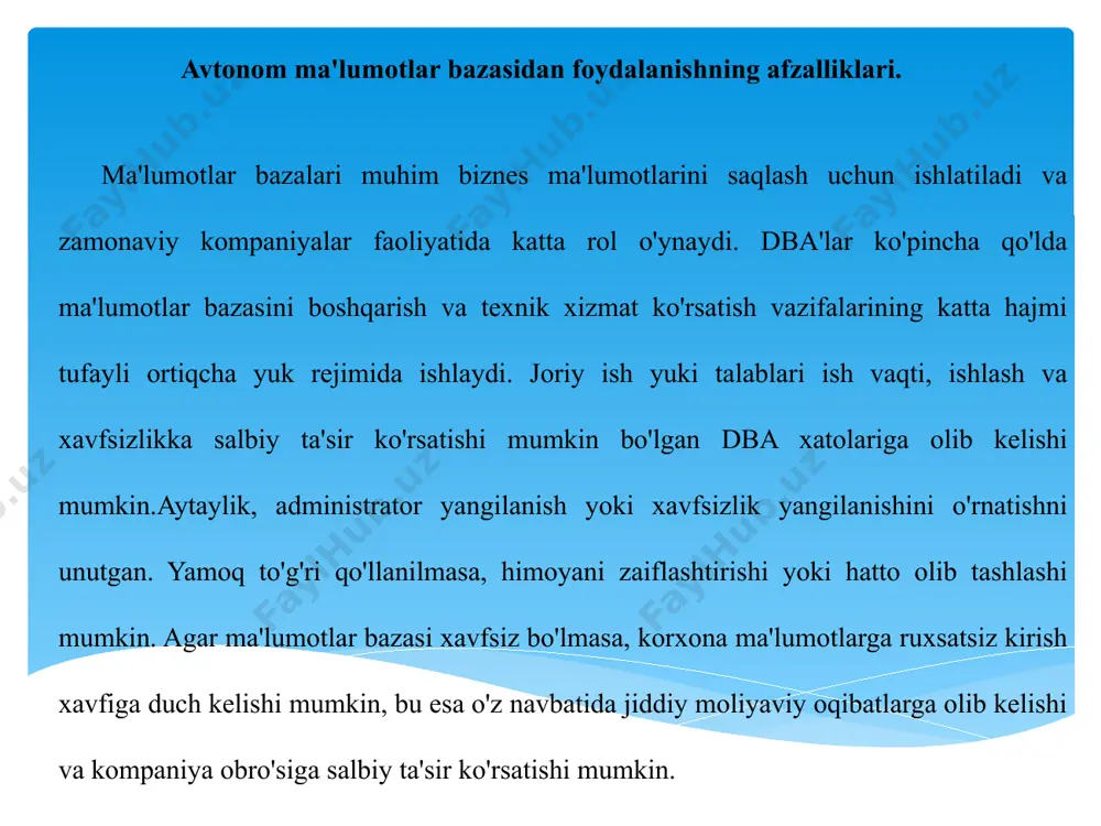 ma'lumotlar bazasi va ilovalarining modeli - Page 3