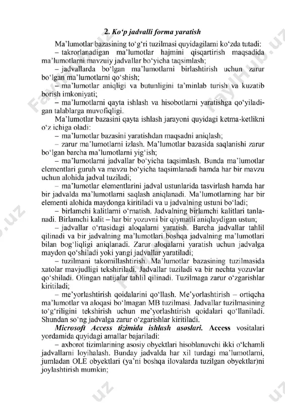 ms accessda forma va hisobotlar yaratish - Page 5