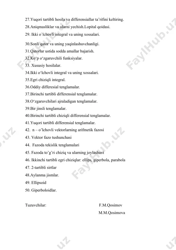 matematika o‘qitish metodikasi fanidan umumiy savollar - Page 3