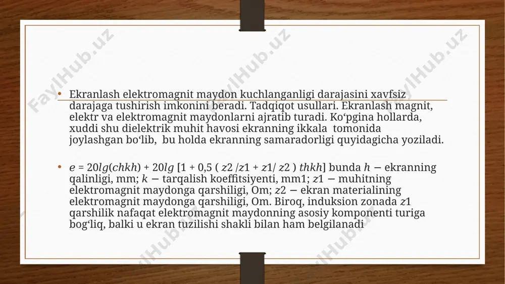 elektromagnit maydon kuchlanganligidan himoyalash usullari - Page 5