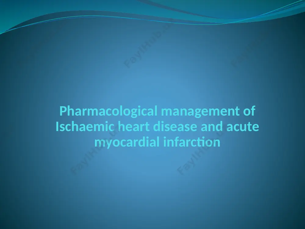 normal normal elevated elevated ecg often normal often st depression st segment elevation no st segment elevation angina when ischemia results it is frequently accompanied by chest discomfort: angina pectoris in the majority of patients with angina, development of myocardial ischemia results from a combination of fixed and vasospastic stenosis chronic stable angina may develop sudden increase in frequency and duration of ischemic episodes occurring at lower workloads than previously or even at rest known as unstable angina: up to 70% patients sustain mi over the ensuing 3 months angina: cont patients with mild obstruction coronary lesions can also experience unstable angina >90% of acute mi result from an acute thrombus obstructing a coronary artery with resultant prolonged ischemia and tissue necrosis treatment of angina treatment of chronic angina is directed at minimizing myocardial oxygen demand and increasing coronary flow where as in the acute syndromes of unstable angina or …