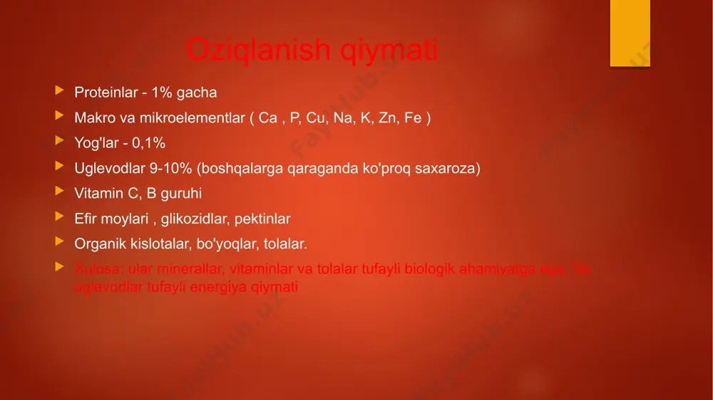 butalar yoki past daraxtlar turi. mevasi tovuq tuxumining kattaligidagi oval rezavordir . tashqarida, berry to'q sariq yoki qizil rangga ega bo'lishi mumkin bo'lgan quyuq yashil teri bilan qoplangan. ichkarida shaffof pulpa bilan o'ralgan urug'lar mavjud . bir vaqtning o'zida ananasga o'xshaydi va qulupnay, va bir oz talaffuz yalpiz bilan papayya ta'midan keyin . tufayli feyxoa ko'pincha ananas guava deb ataladi. navlarida go'shti qo'pol donli, nok qanday _ anjir tutdoshlar oilasiga mansub ficus turkumiga mansub subtropik bargli oʻsimlik. oʻrta osiyo, kavkaz, karpat va qrimda ochiq yerlarda qimmatli mevali oʻsimlik sifatida oʻstiriladi, bu meva - vino rezavorlari. bu yupqa teriga ega, pushti yoki qizil rangdagi suvli go'shtli, ko'p sonli urug'lar bilan o'sib chiqqan idish. anjir barglari dorivor xom ashyo sifatida ishlatiladi, ular sentyabr-oktyabr oylarida meva olib tashlanganidan keyin yig'iladi va quritiladi. xom ashyodan " psoberan " preparati olinadi, u uydagi kallik va vitiligoni davolash uchun ishlatiladi. yangi va quritilgan holda ishlatiladi anjir …