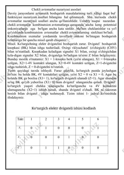 chekli avtomatlar nazariyasi asoslari — DOCX
