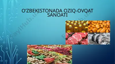 o’zbekistonada oziq-ovqat sanoati — PPTX
