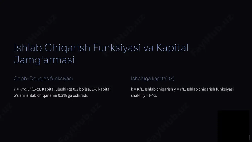neoklassik iqtisodiy o'sish modeli (solow modeli) - Page 3
