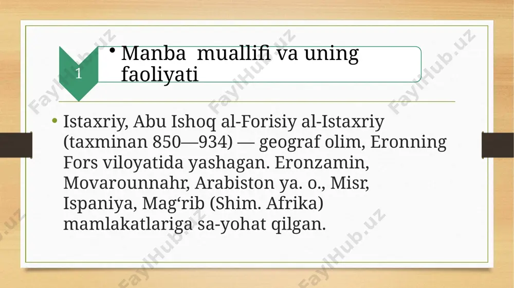 istaxriyning “kitab al masalik val mamalik” asari - Page 3