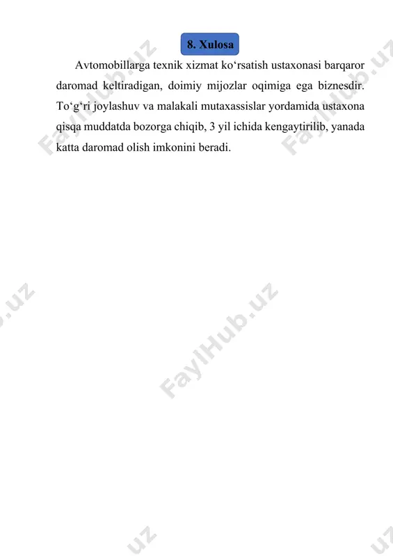 avtomobillarga texnik xizmat ko‘rsatish ustaxonasi (сто). - Page 4