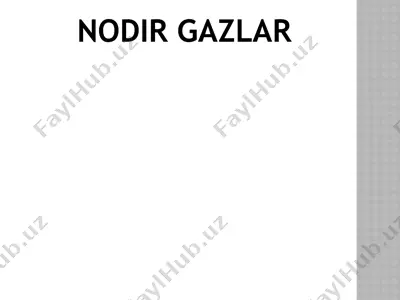 nodir gazlar — PPTX