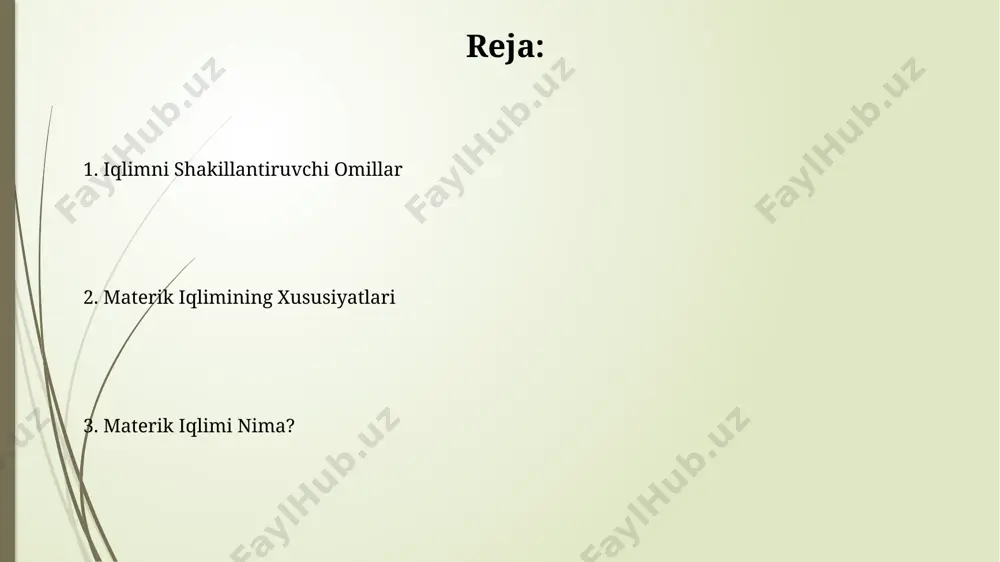 voning umumiy aylanishi sibir antitsikloni ta'siri ostida, rossiyaning janubi-sharqiy hududlarida yillik yogʻin miqdori 300 mm dan kam boʻlib, bu kontinental iqlimning qurgʻoqchil xususiyatlarini yaqqol namoyon qiladi. markaziy osiyoda, xususan, qozogʻistonning shimoliy hududlarida, qishda oʻrtacha temperatura -20°c dan pastga tushib, 150 dan ortiq kun davom etadigan qattiq qish mavsumi kuzatiladi, bu mintaqaning kontinental iqlimi uchun xosdir. relyefning roli tekisliklarga nisbatan, 1000 metr balandlikdagi tog‘ yon bag‘irlarida, masalan, and tog‘larida, yillik yog‘in miqdori 200 mm ga ko‘payishi mumkin. tog‘li hududlar, masalan, himoloy tog‘lari (5000 metrdan yuqori), quyosh nurlarining yer yuzasiga tushish burchagini o‘zgartirib, 20°c gacha harorat farqini keltirib chiqarishi mumkin. qit'a iqlimining xususiyatlari qit'a iqlimi uchun yillik amplitudasi 50°c dan oshiq bo'lgan harorat tebranishlari, masalan, sibirning ayrim hududlarida kuzatiladi va bu qishning qattiq sovuq va yozning issiq bo'lishini ko'rsatadi. qit'a iqlimining shakllanishiga 40° shimoliy va janubiy kengliklardan tashqarida joylashgan katta maydonlarning okean ta'siridan uzoqligi va qit'aning markaziy qismlarining issiqlik sig'imi pastligi sabab …