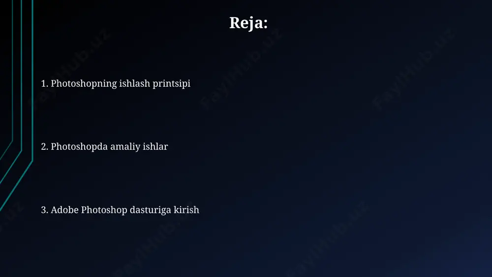 alan, 1000 dan ortiq loyihalarda logotip, banner va boshqa grafik elementlarni yaratishda ishlatiladi. photoshop yordamida 8k gacha bo'lgan yuqori aniqlikdagi rasmlarni muammosiz tahrirlash, ranglarni tuzatish, kompozitsiyalarni yaratish va turli grafik effektlarni qo'llash mumkin. maskalar va tanlash vositalari photoshopning "refine edge" funksiyasi tanlangan ob'ektlarning chegaralarini 5 dan ortiq parametrlar yordamida aniqlashtirishga imkon beradi va maskalarni yanada aniqroq qilishga yordam beradi. qatlamlar panelidagi maskalar, 8-bitli yoki 16-bitli rang rejimlarida rasmning ko'rinadigan qismlarini yashirish yoki ochish uchun ishlatiladi, bu esa no-destruktiv tahrirlashga imkon beradi. qatlamlar bilan ishlash qatlamlarga nom berish va rangli kodlash ularni aniqlash va tahrirlash jarayonini tezlashtiradi, ayniqsa, 20 dan ortiq qatlamli murakkab loyihalarda. "layer mask" yordamida qatlamning bir qismini yashirish yoki ko'rinishini o'zgartirish mumkin, bu esa 5 dan ortiq turli effektlar yaratish imkonini beradi va loyihaga aniqlik bag'ishlaydi. rasm sifatini yaxshilash "reduce noise" funksiyasi tasvirdagi shovqin darajasini 50% gacha kamaytirib, 2-4 db signal-shovqin nisbatini oshirish orqali umumiy sifatni yaxshilaydi. "unsharp …