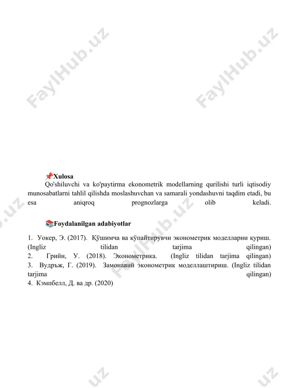 additiv va multiplikativ ekonometrik modellarni tuzish - Page 5