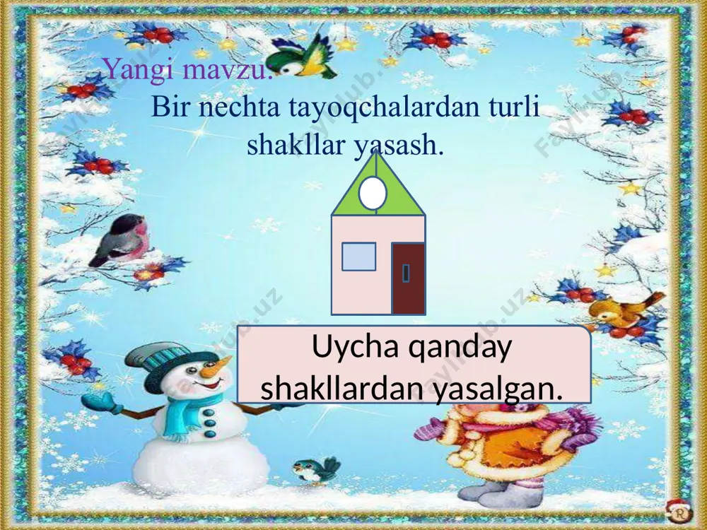 1-sinf matematika bir nechta tayoqchalardan turli shakllar yasash dars taqdimoti - Page 5