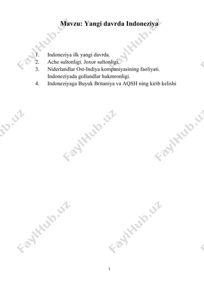 indoneziya tarixi — DOCX