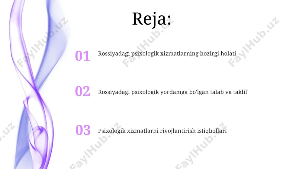 n keyin rossiyada psixologik yordamning xususiy sektori jadal rivojlana boshladi, shu bilan birga, davlat tomonidan moliyalashtiriladigan psixiatriya muassasalari soni ham saqlanib qoldi. 1917-yilgi oktyabr inqilobidan keyin rossiyada psixonevrologik dispanserlar tarmog'i, shu jumladan moskva va sankt-peterburg kabi yirik shaharlarda, ruhiy salomatlikni yaxshilash maqsadida tashkil etilgan. zamonaviy rossiyadagi psixologik yordam tizimi 2022 yilda rossiya federatsiyasi sog'liqni saqlash vazirligi ruhiy salomatlikka oid 15 ta yangi dasturni ishga tushirdi, ammo bu dasturlar mamlakatning barcha hududlarida teng darajada taqdim etilmaydi. rossiyada psixologik xizmatlarning narxi keng farq qiladi, bir soatlik sessiya uchun 1000 rubldan 10 000 rublgacha va undan ham ko'p bo'lishi mumkin, bu esa aholining katta qismining to'liq yordam olish imkoniyatini cheklaydi. psixologlarning malakasi va tayyorgarligi 2023 yilgi ma’lumotlarga koʻra, rossiyada taxminan 50 000 ga yaqin litsenziyalangan psixolog faoliyat yuritadi, ammo mintaqalar boʻyicha taqsimlanish notekis. rossiyada psixologlarni tayyorlash 5 yillik oliy ma’lumotni, shu jumladan, moskva va sankt-peterburgdagi universitetlarda amaliy mashgʻulotlarni oʻz ichiga oladi. psixologik reabilitatsiya …