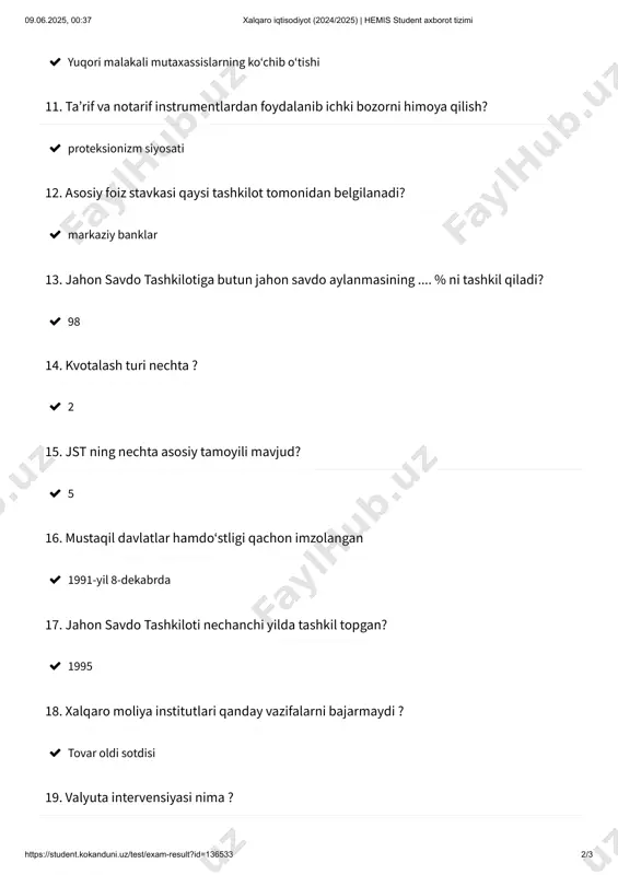 oiz 100.0 09.06.2025, 00:37 xalqaro iqtisodiyot (2024/2025) | hemis student axborot tizimi https://student.kokanduni.uz/test/exam-result?id=136533 3/3