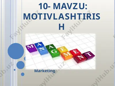 motivlashtirish — PPT