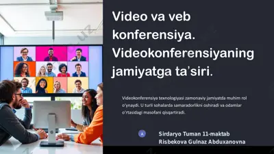 video va veb konferensiyalar — PDF