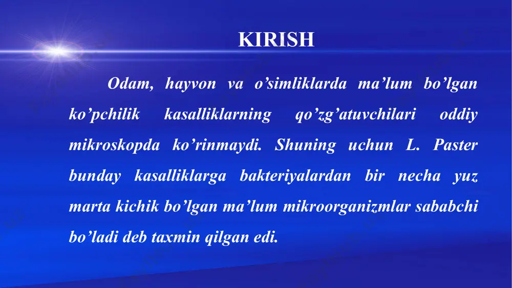 giya. toshkent. meditsina, 1979. mustakimov g.d. o’simliklar fiziologiyasi va mikrobiologiya asoslari. «o’qituvchi». t. 1995. rabotnova i.l. obshaya mikrobiologiya. m. vssh. shkola, 1966. e’tiboringiz uchun rahmat image2.jpeg image3.png image4.png image5.png image6.png image7.png image1.jpeg /docprops/thumbnail.jpeg