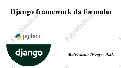 django framework da formalar — PPTX