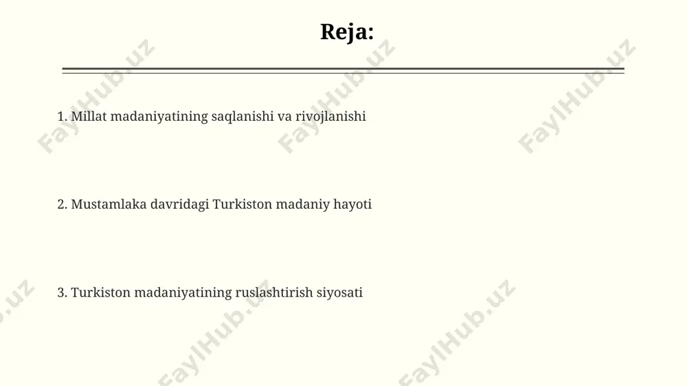 рқанд каби йирик шаҳарларда амалга оширилган. anʼanaviy hunarmandchilik qo'qon va buxoro shaharlarida 19-asrda anʼanaviy hunarmandchilikning 50 dan ortiq turi, jumladan, zargarlik, kulolchilik va to'qimachilik keng tarqalgan edi. turkistonning janubiy hududlarida, xususan, samarqand va toshkentda, 100 dan ortiq hunarmand o'ziga xos yog'och o'ymakorligi uslubini rivojlantirgan. margʻilon shahri ipak to'qish markazi sifatida 2000 dan ortiq hunarmandni o'zida birlashtirgan bo'lib, ularning mahsulotlari butun turkiston bo'ylab mashhur edi. adabiyot va sanʼat 1880-yillardan boshlab toshkentda teatr jamoalari paydo bo‘lib, ularning repertuarida milliy va rus klassikalari asarlari bilan birga, 20 dan ortiq yangi pyesalar qo‘yilgan. turkiston general-gubernatorligi davrida samarqand va buxoroda rus tilida nashr etilgan 5 ta gazeta va jurnal mahalliy aholi orasida yangi g‘oyalarni tarqatishda muhim rol o‘ynagan. qo‘qon xonligida 19-asrning ikkinchi yarmida adabiyotda 30 dan ortiq shoir va yozuvchilar ijod qilgan bo‘lib, ularning asarlari asosan diniy va sufizm mavzusida bo‘lgan. musiqa va raqs o'zbekistonning andijon viloyati, marg'ilon shahrida 1900-yillar boshlarida musiqa va raqsga bag'ishlangan …