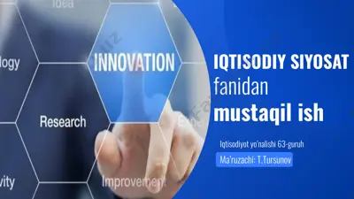 davlatning innovatsiya siyosati — PPTX