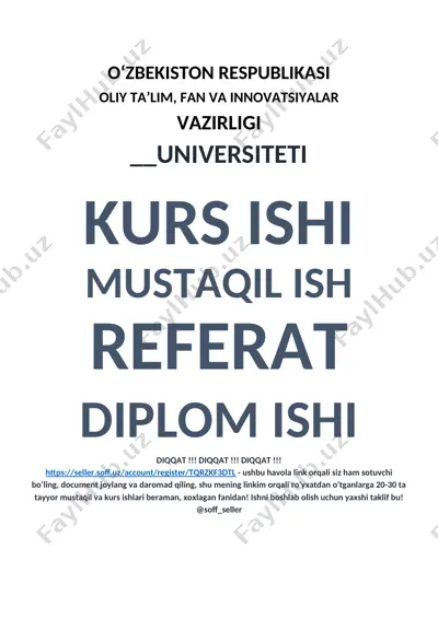 statistik gipotezalarni tekshirish — DOCX