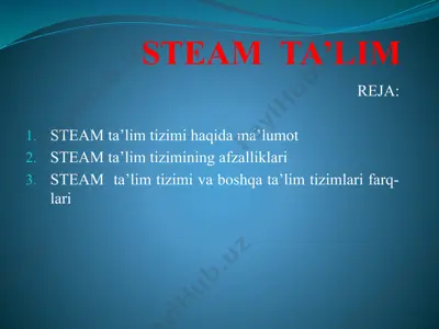 steam ta'lim — PPTX