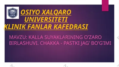 kalla suyaklarining o'zaro birlashuvi — PPTX