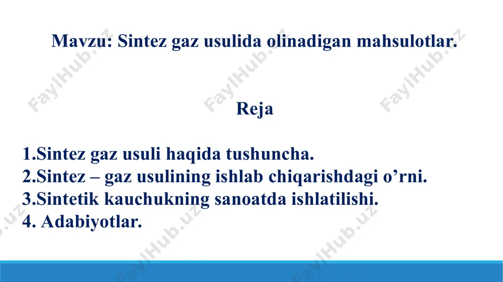 urt bo'lsa, aralashmalar inert gazlar (n2 va boshqalar) va h2s bo'lishi mumkin. sintez-gaz h2s va co2 dan selektiv eritgichlar bilan tozalanadi; co va h2 o'rtasidagi nisbat, agar kerak bo'lsa, suv bug'lari bilan uglerod oksidi konvertatsiyasini tartibga soladi.sintez-gaz tabiiy gazning oksidlovchi pirolizida maqsadli asetilen mahsuloti bilan birga olinadi. sintez-gaz yirik tonnali organik kimyoviy ishlab chiqarishda xom-ashyo hisoblanadi. metanni karbonatli konversiyalab olinadigan vodorod va uglerod (ii) oksid aralashmasi gidroformillashda, formaldegid, polikarbonatlar, dimetil efir olishda, fisher-tropsh usuli bo‘yicha uglevodorodlar sintezida ishlatiladi. metanning karbonatli konversiyasi tarkibi h2:co =1÷2 nisbatgacha bo‘lgan sinte-gaz olish imkonini beradi, bu esa birinchi nisbatda oksosintez (olefinlarni gidroformillash) jarayonini amalga oshirish uchun zarurdir. karbonat angidriddan foydalanishga qaratilgan jarayonlarning ko‘payishi gaz kimyosining rivojlanishi uchun istiqbolli yo‘nalishdir. 4. adabiyotlar. 1. "когенерация синтез-газа / комбинированная теплоэнергетика". энергия кларка. архивировано с оригинала 27 августа 2012 года. проверено 22 февраля 2016 года. 2. мик, джейсон (3 марта 2010). "зачем пускать его на ветер? enerkem делает шаг …