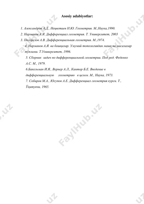 sirtning ichki geometriyasi. gauss formulasi - Page 5